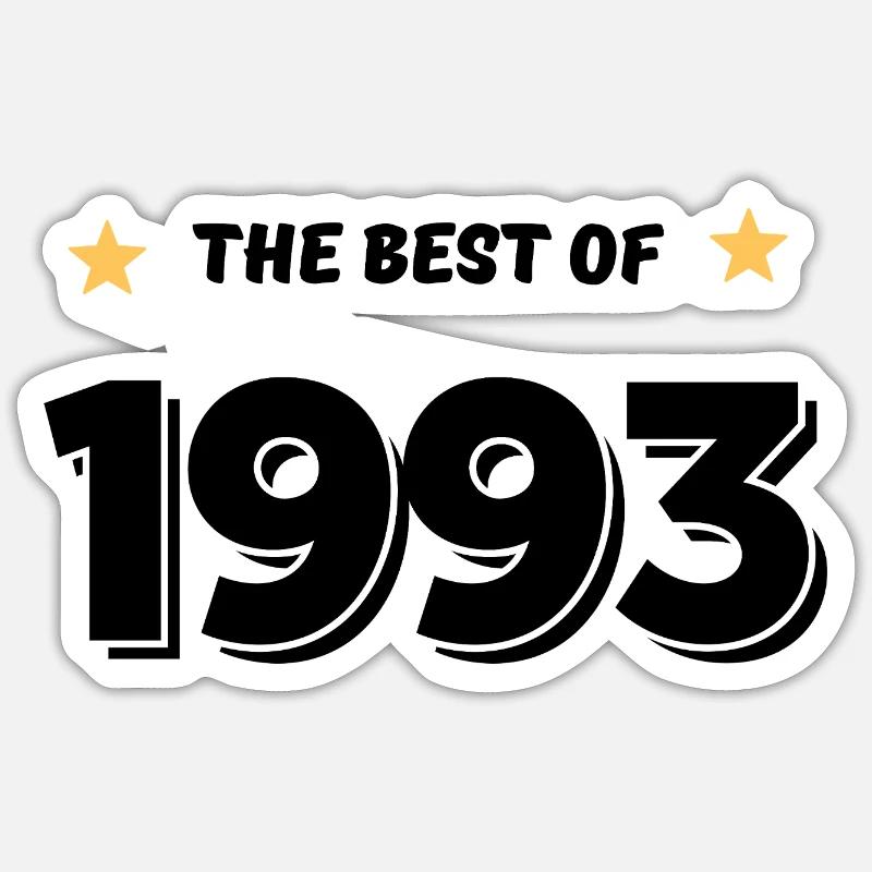Das Beste von 1993 - Sticker Größe S (10 x 10 cm) - Mattweiß