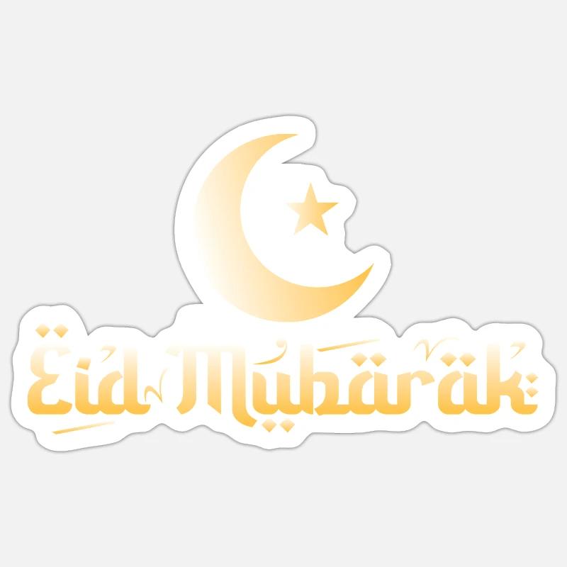 Eid Mubarak - Sticker size S (10 x 10 cm) - white matte