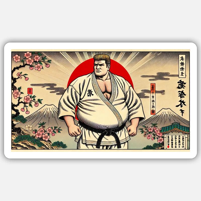 Karaté MAÎTRE - Sticker taille S (10 x 10 cm) - blanc mat