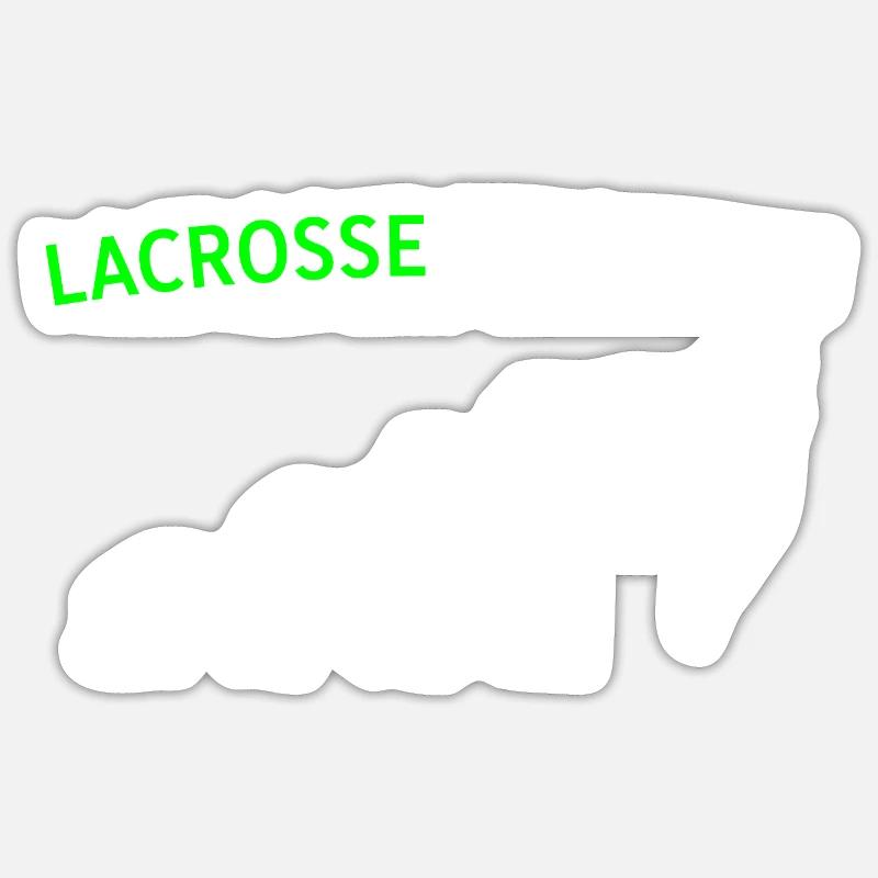 Lacrosse Evolution Frauen, Damen, Mädchen - Sticker Größe S (10 x 10 cm) - Mattweiß