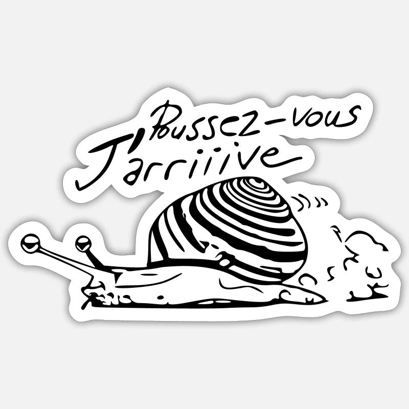 pousser vous j'arrive Sticker taille S (10 x 10 cm)