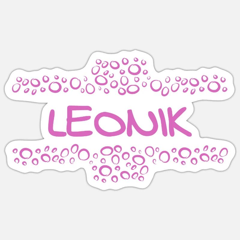 Leonik - Sticker Größe S (10 x 10 cm) - Mattweiß