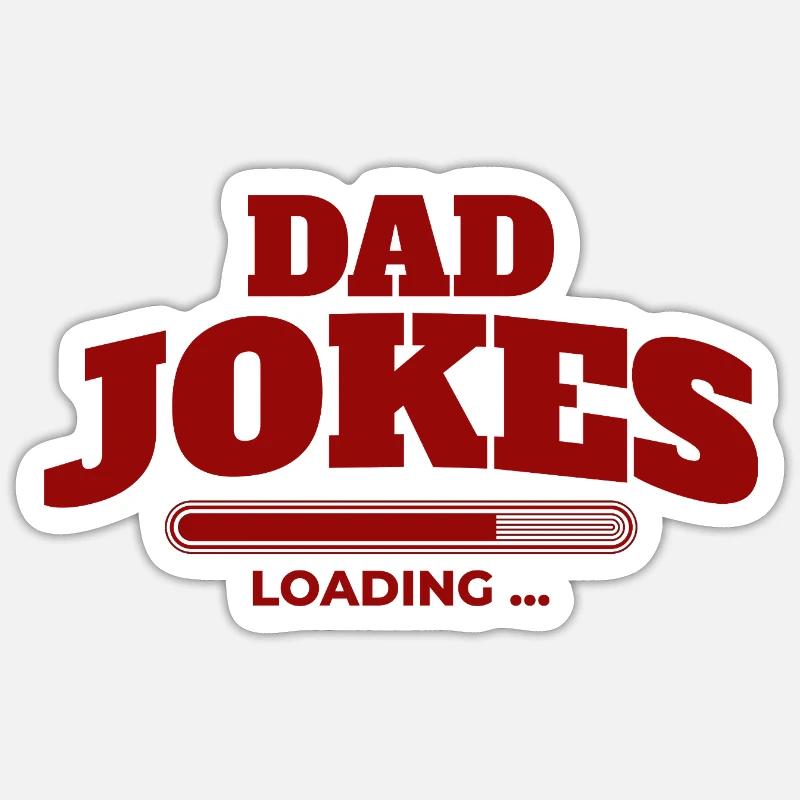 Dad Jokes - Sticker Größe S (10 x 10 cm) - Mattweiß