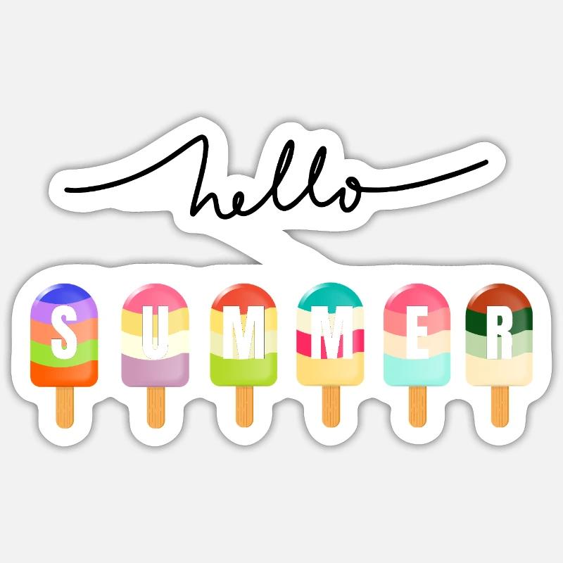 Hello Summer Sticker size S (10 x 10 cm)