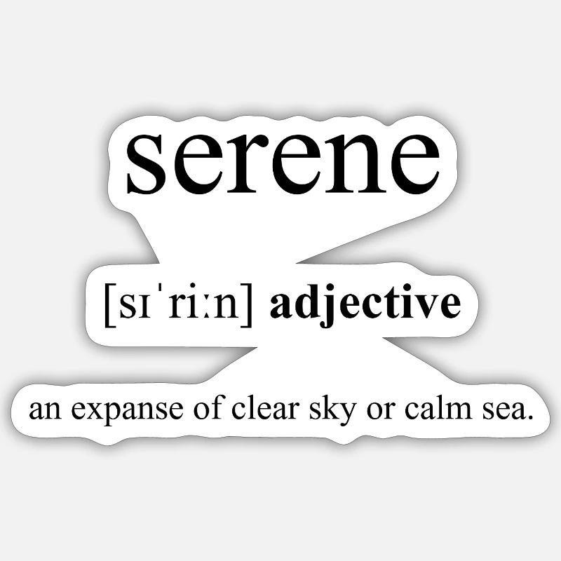 Serene Definition Dictionary Sticker Größe S (10 x 10 cm)
