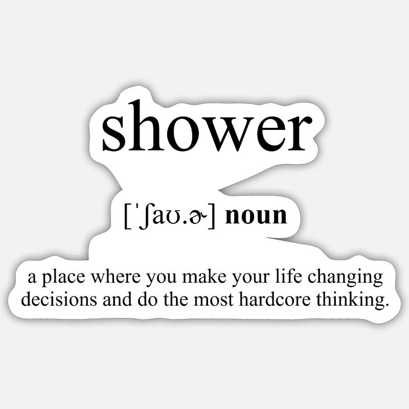 Shower | Dusche Definition Dictionary Sticker Größe S (10 x 10 cm)