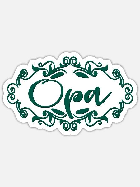 OPA - Sticker Größe S (10 x 10 cm) - Mattweiß