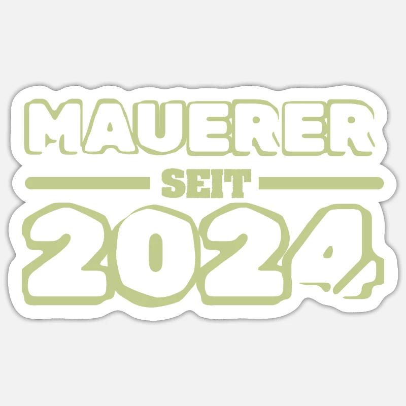 2024 2024 - Sticker Größe S (10 x 10 cm) - Mattweiß