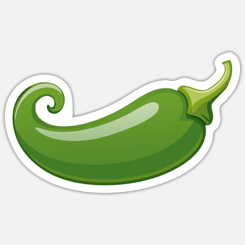 Peperoni - Sticker Größe S (10 x 10 cm) - Mattweiß