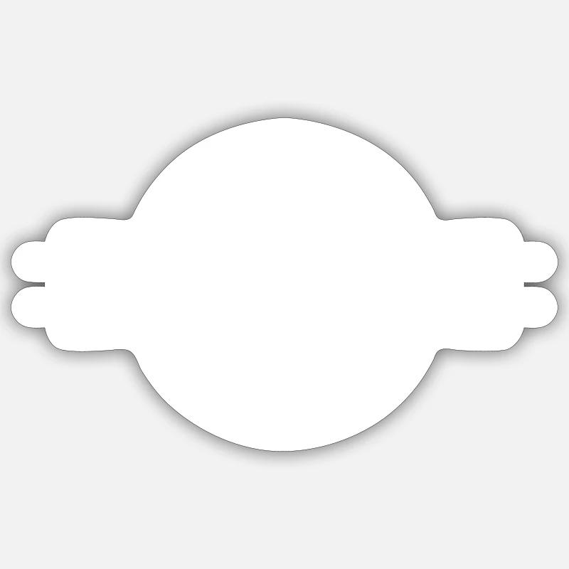 Plage Palmiers Océan - Sticker taille S (10 x 10 cm) - blanc mat
