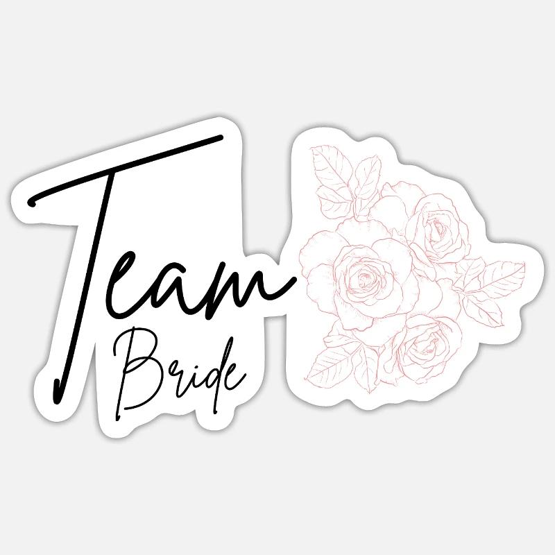 Team Bride - Sticker size S (10 x 10 cm) - white matte