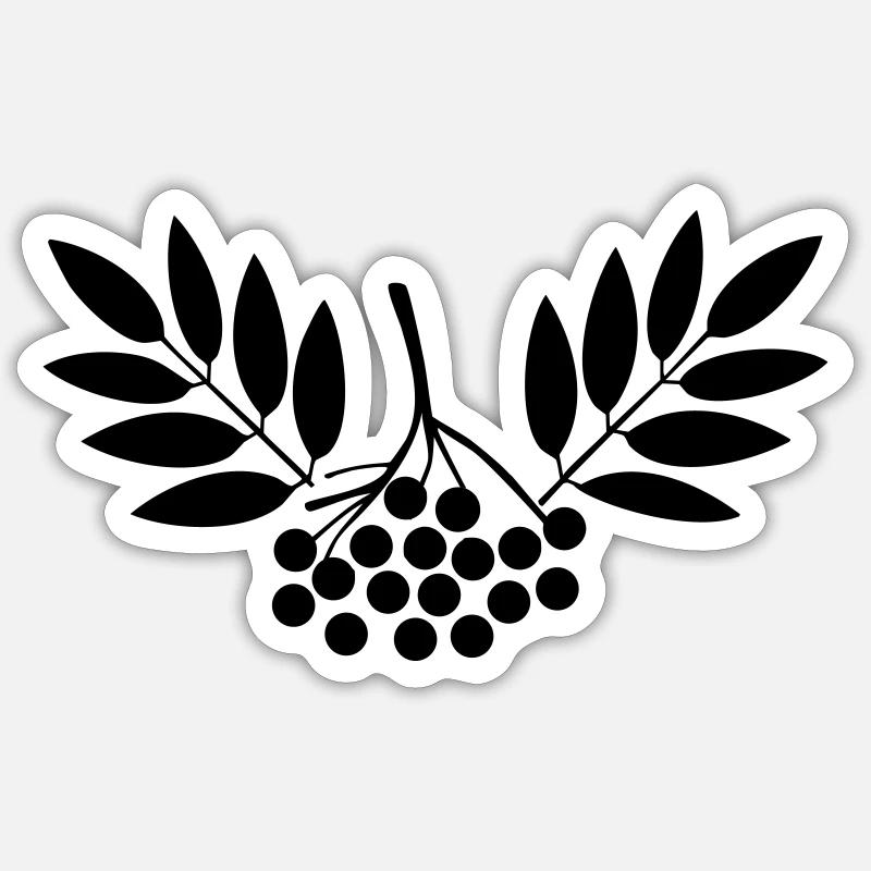 Rowan - Botanical Illustration - Sticker size S (10 x 10 cm) - white matte