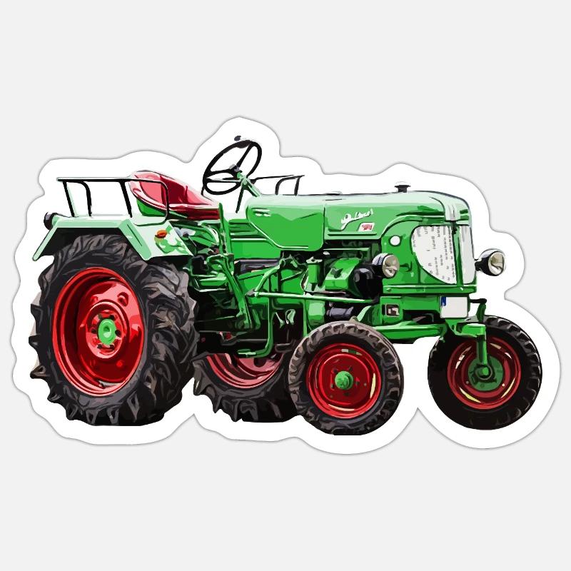 Tractor ADN - Sticker size S (10 x 10 cm) - white matte