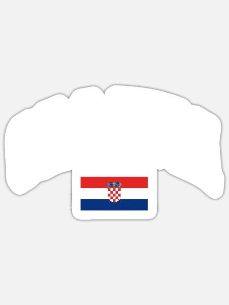 Kroatien Croatia Flagge - Sticker Größe S (10 x 10 cm) - Mattweiß