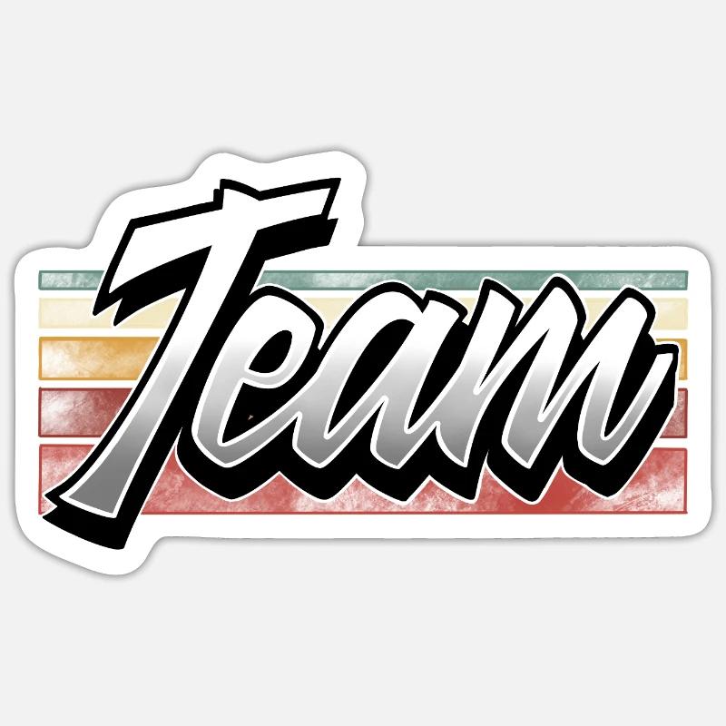 Team - Sticker size S (10 x 10 cm) - white matte
