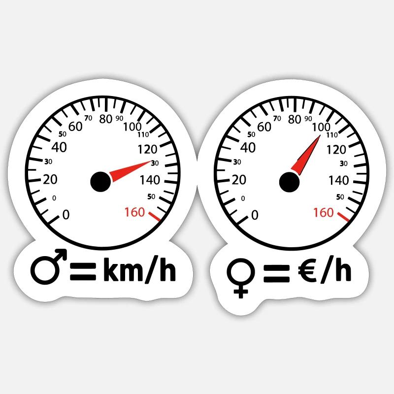 Sporty and expendive speed - Sticker size S (10 x 10 cm) - white matte