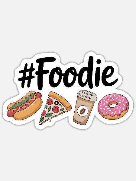 Feinschmecker-Hotdog- und Kaffeeliebhaber - Sticker Größe S (10 x 10 cm) - Mattweiß