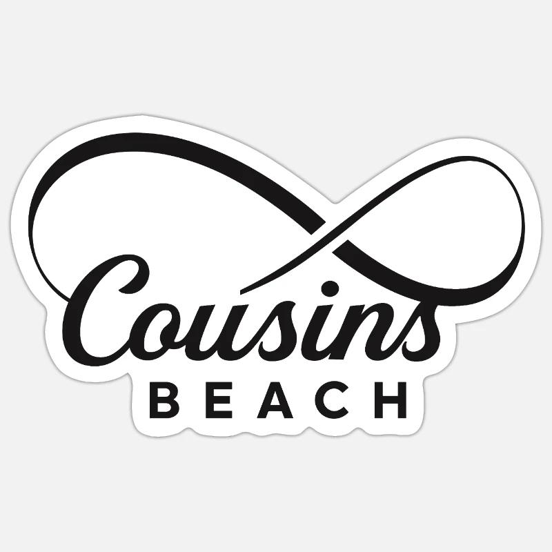 Plage des Cousins – Infinity - Sticker taille S (10 x 10 cm) - blanc mat