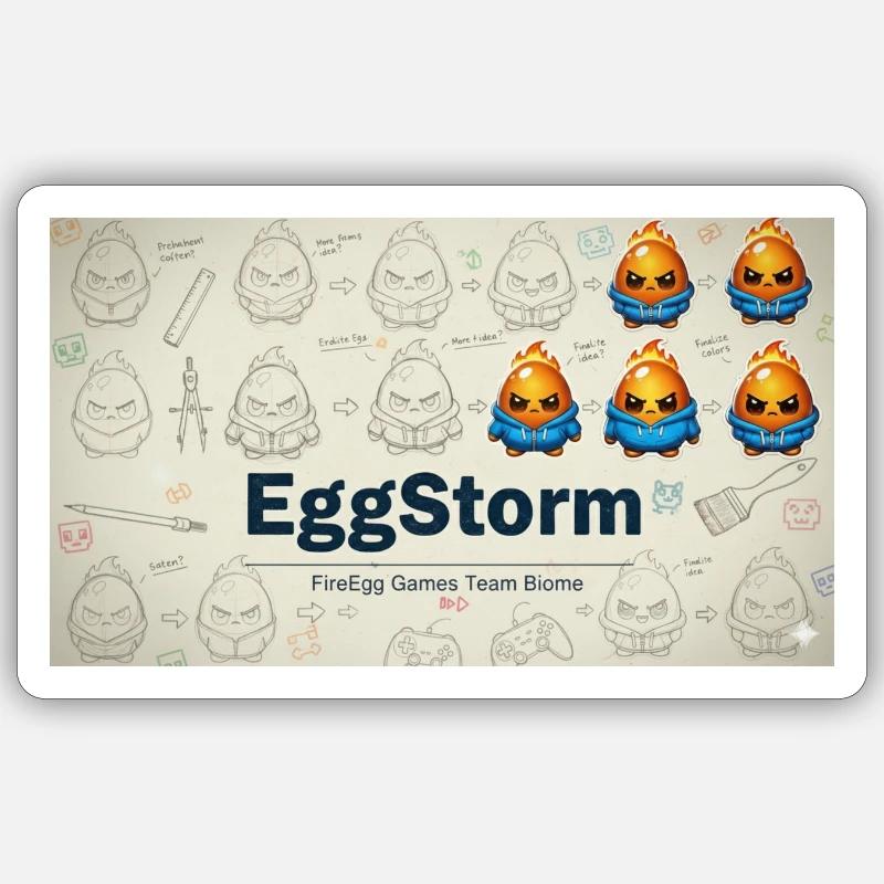 L’équipe de jeux FireEgg Sticker taille S (10 x 10 cm)