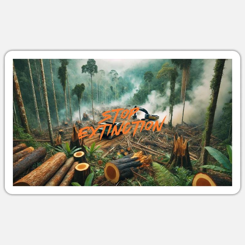 Stop Extinction: Forest Protection Design Sticker size S (10 x 10 cm)