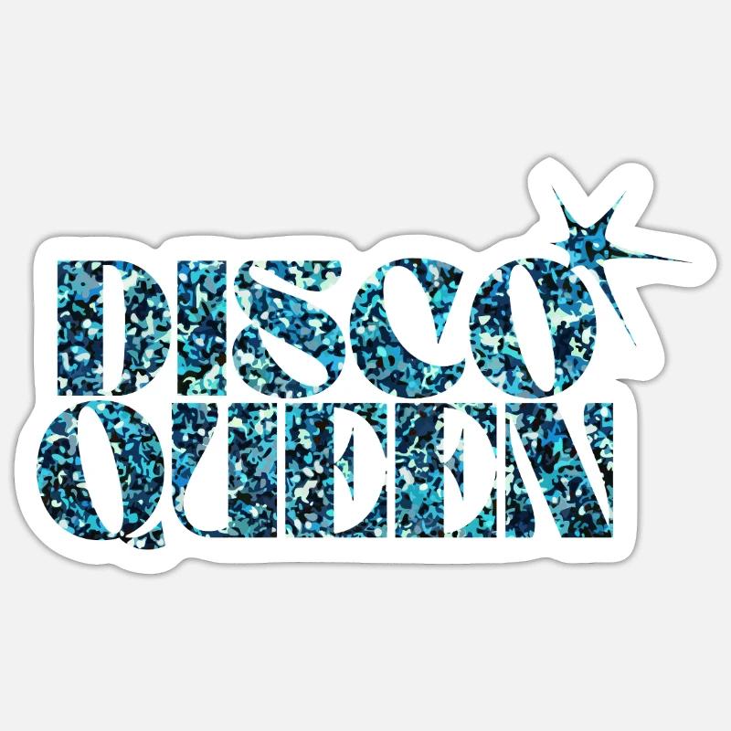 Disco Glitter Bulle Design graphique Sticker taille S (10 x 10 cm)