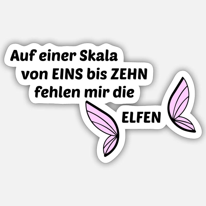 Elves - Sticker size S (10 x 10 cm) - white matte