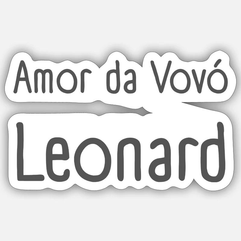 Amor da Vovó Leonard - Sticker Größe S (10 x 10 cm) - Mattweiß