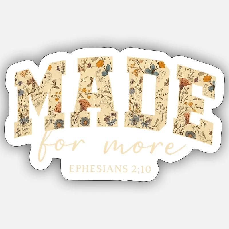 Conçu pour plus de citations bibliques - Sticker taille S (10 x 10 cm) - blanc mat