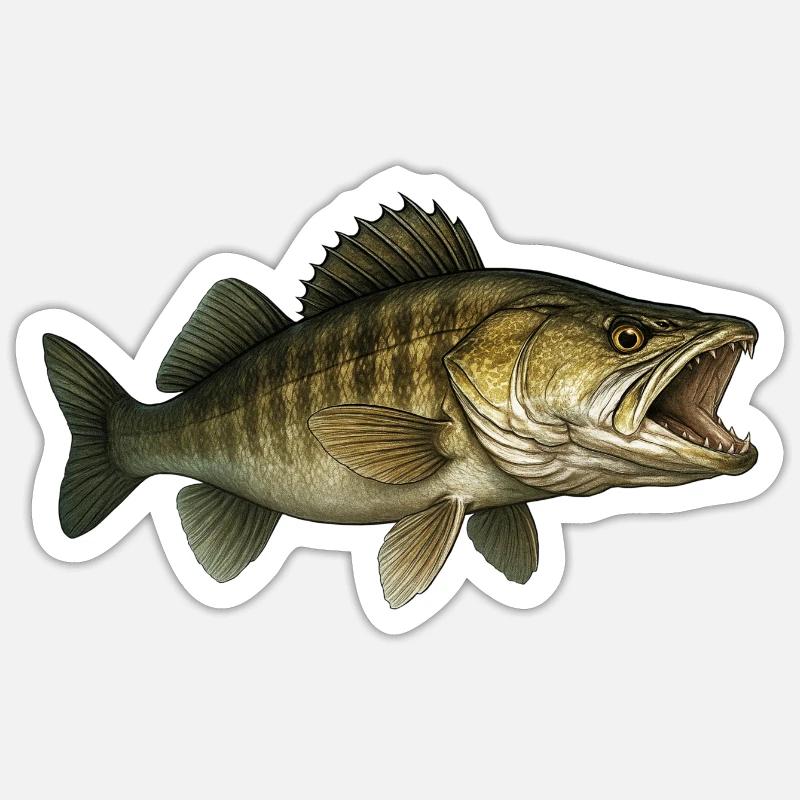 Zander Sticker Größe S (10 x 10 cm)