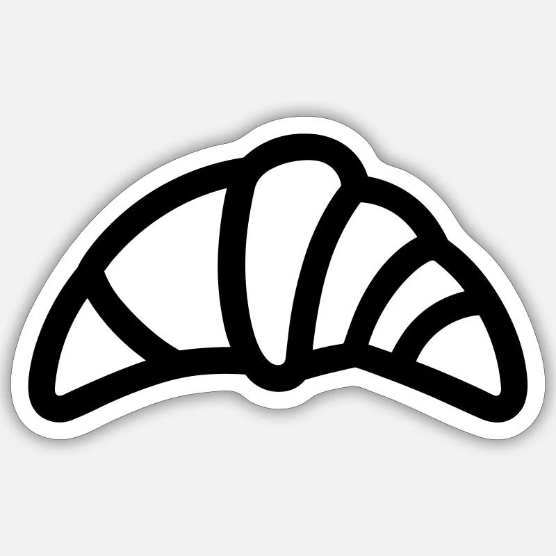 Halbmond - Sticker Größe S (10 x 10 cm) - Mattweiß