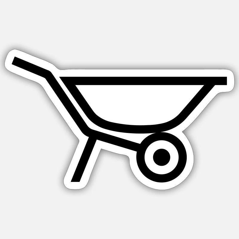 brouette Sticker taille S (10 x 10 cm)