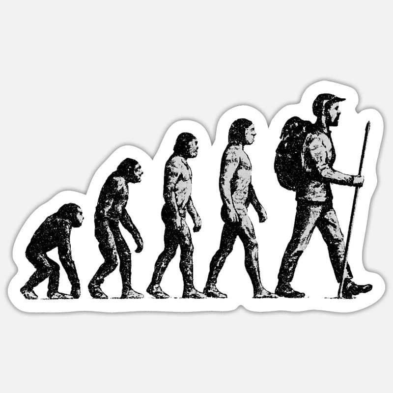 Évolution vers le design grunge Wandersmann Sticker taille S (10 x 10 cm)