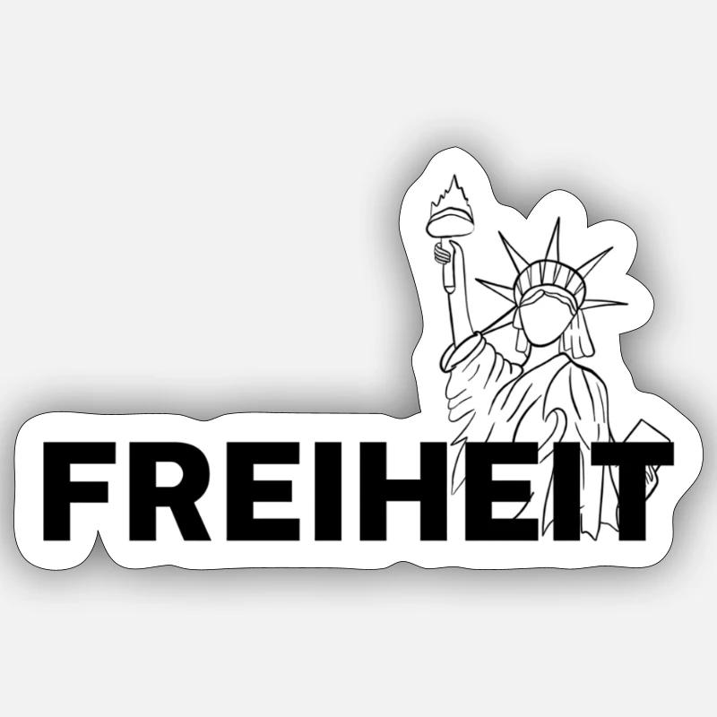 Liberté - Sticker taille S (10 x 10 cm) - blanc mat
