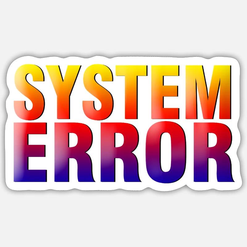 System Error Gradient - Sticker size S (10 x 10 cm) - white matte
