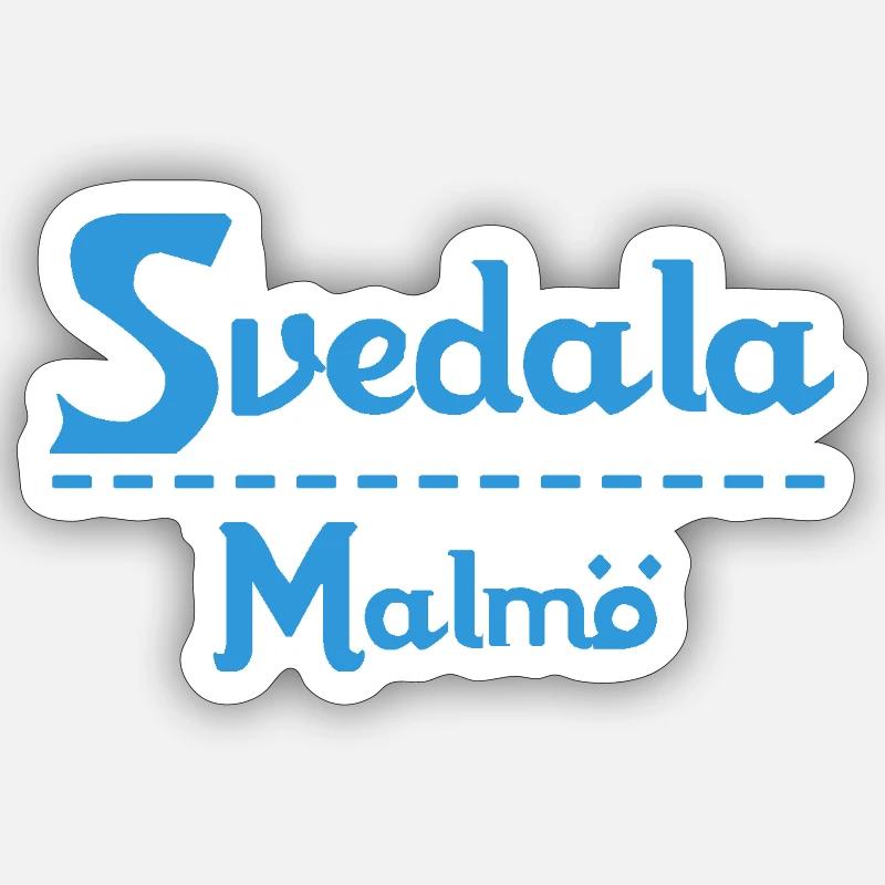 Svedala – Malmö Himmelblaues Design - Sticker Größe S (10 x 10 cm) - Mattweiß