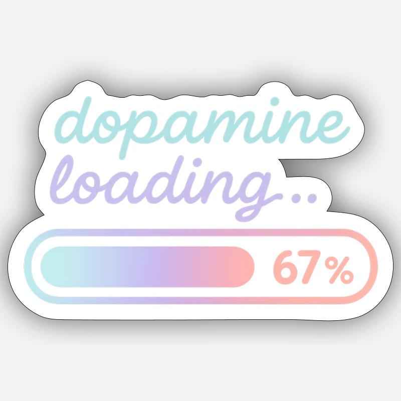 Dopamine Loading Pastel Gradient Sticker size S (10 x 10 cm)