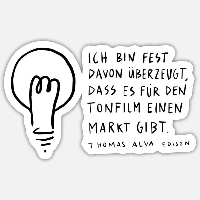 Thomas Edison Sticker size S (10 x 10 cm)