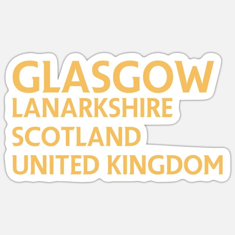 Glasgow – Scotland Textdesign Sticker size S (10 x 10 cm)