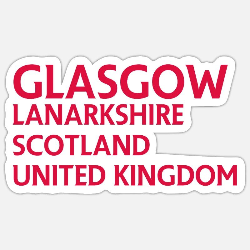 Glasgow – Scotland Textdesign Sticker size S (10 x 10 cm)