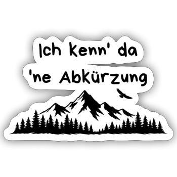Abréviation des proverbes de randonnée dans les montagnes - Sticker taille S (10 x 10 cm) - blanc mat - Devant