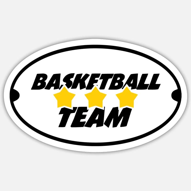 Basketball team - Sticker size S (10 x 10 cm) - white matte