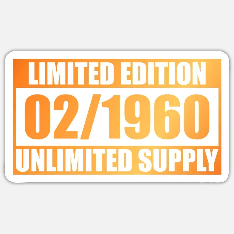 66e anniversaire Édition Limitée - ꝏ Approvisionnement 02/1960 - Sticker taille S (10 x 10 cm) - blanc mat