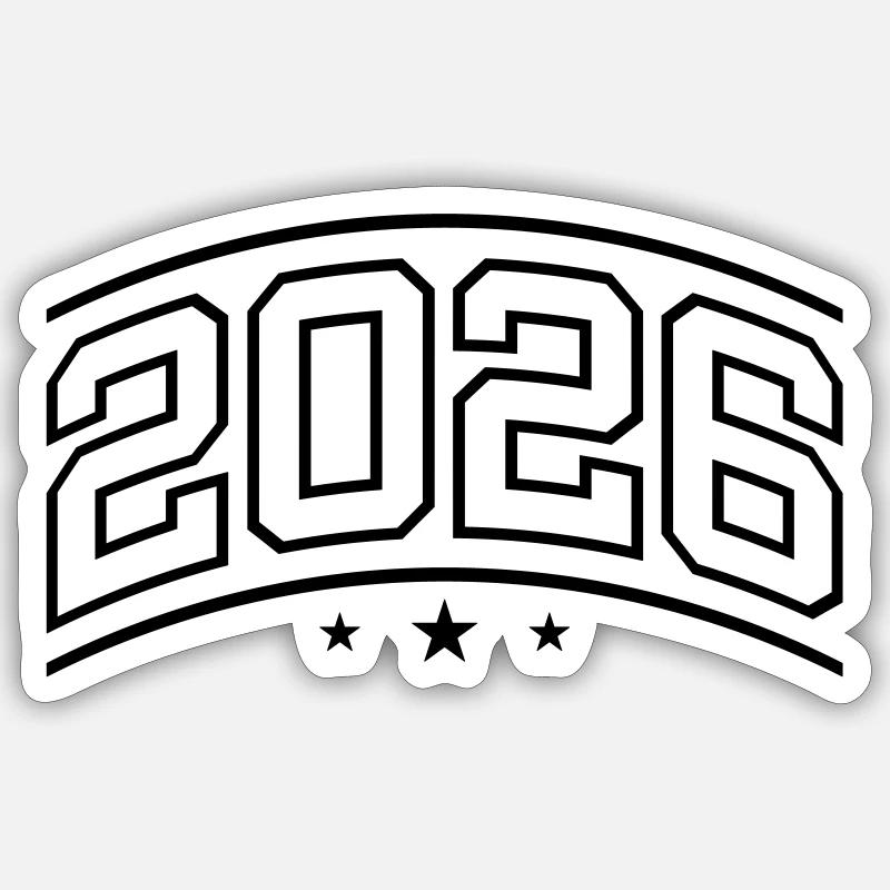 2026 Element - Sticker Größe S (10 x 10 cm) - Mattweiß