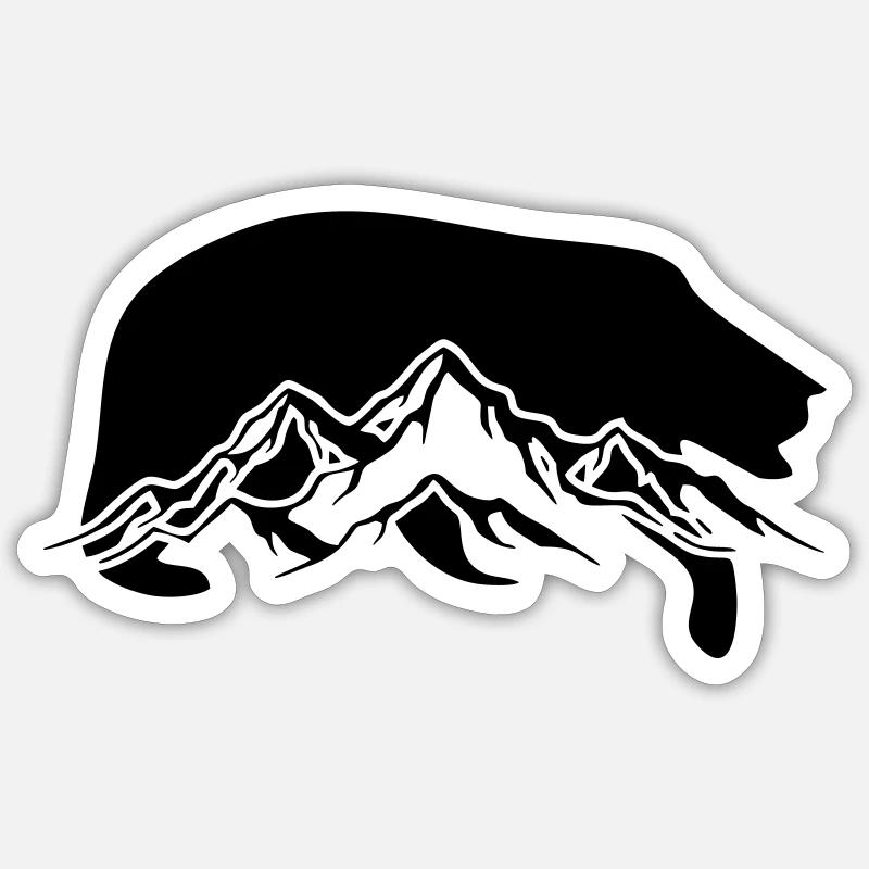 Mountain Bears - Sticker size S (10 x 10 cm) - white matte