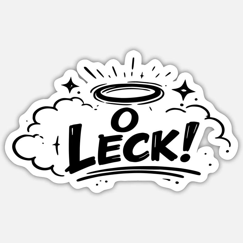 O Leck - Sticker Größe S (10 x 10 cm) - Mattweiß