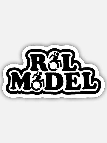 Jeder Rollstuhlnutzer ist ein Vorbild # - Sticker Größe S (10 x 10 cm) - Mattweiß