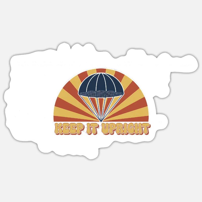 Keep It Upright Parachute Sunburst Sticker size S (10 x 10 cm)