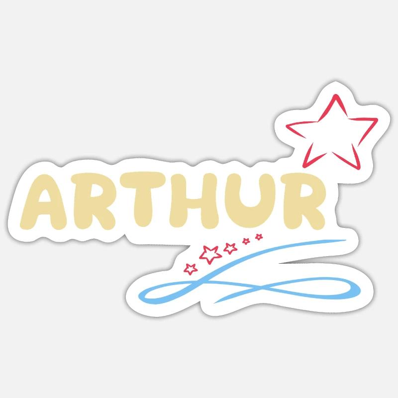 Arthur - Sticker Größe S (10 x 10 cm) - Mattweiß