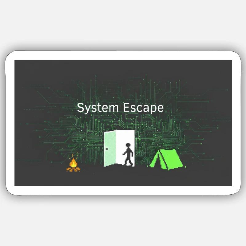 Évasion du système - Sticker taille S (10 x 10 cm) - blanc mat