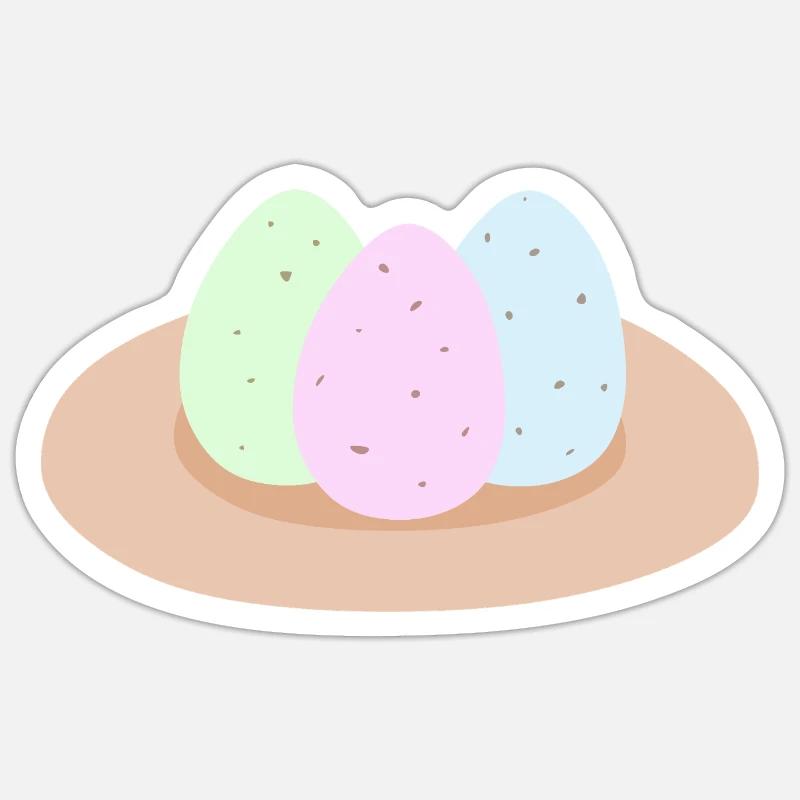Pastel Easter Egg Nest Sticker size S (10 x 10 cm)